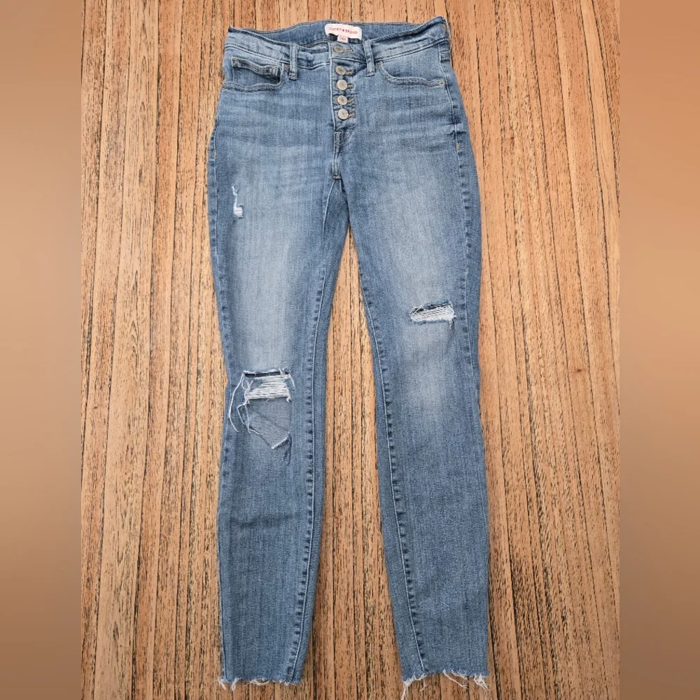 Lucky Brand Jeans Womens 2/26R  Blue Denim High‎ Rise Skinny